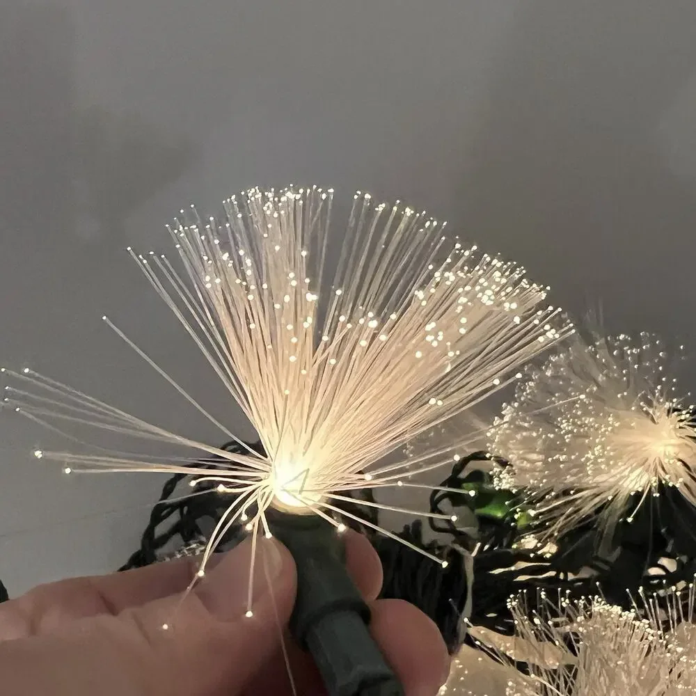 Set 2 Vtg Kurt Adler Fiber Optic 10 Christmas String Light Sets White WORKS